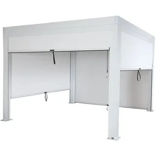 Proregal Pergola 3 x 2,2 m inkl. 4 Seitenteile Weiß