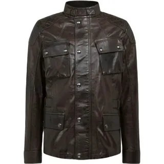 Belstaff Motorradjacke Turner Motorrad Lederjacke protektoren robust braun|schwarz M