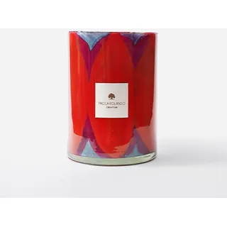 Handbemalte Glasvase Für Elegante Einrichtung Diamante H 20 - Rot