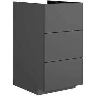 Neoro Waschbeckenunterschrank n50 3 Auszüge 40 x 76 cm Grau