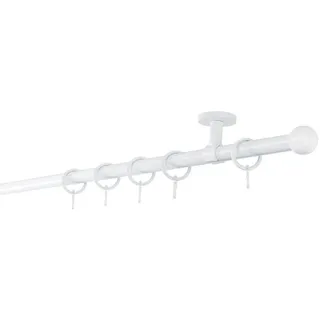 ONDECO Vorhangstange Ball 1-läufig Ø 20 mm 350 cm Weiß