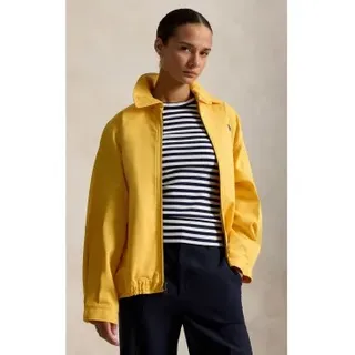 Polo Ralph Lauren für Damen. 211A96311006 Gelber Oversize-Windbreaker aus Baumwolle (L), Lässig