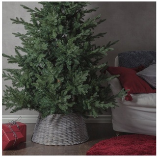 STAR TRADING Christbaumständer Weihnachtsbaumrock Weidenkorb für Baumständer D:59cm für Innen grau