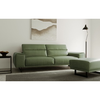 2,5-Sitzer PLACES OF STYLE "Sargent" Sofas Gr. B/H/T: 218 cm x 73 cm x 104 cm, Kunstleder, grün 2-Sitzer Sofas