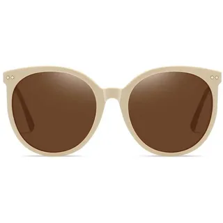 luxuskollektion Damen Retro Polarisierte Runde Sonnenbrille Vintage UV400 Acetat