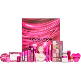 Revolution Beauty Adventskalender 2026, Make-up Geschenkset, 24 Tage | 10 Originalgrößen, 8 Minis & 6 Accessoires, Geschenkset für Sie, vegan & tierversuchsfrei