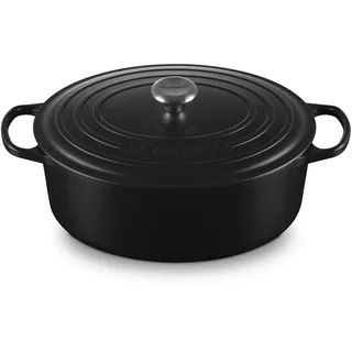 Le Creuset Signature Bräter 33 cm oval schwarz glänzend