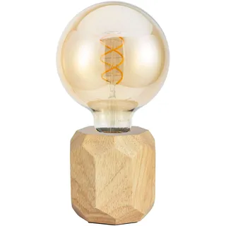 Pauleen 48159 Woody Sparkle Tischleuchte aus Holz skandinavische Tischlampe Würfellampe max25W E27 Holz 230V
