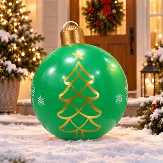 Aufblasbare Weihnachtskugel, Aufblasbare PVC Weihnachtskugel für Outdoor | Riesige Aufblasbare Weihnachtskugel, Wetterfest, Schnell Aufblasbar, Ideal für Outdoor, Party und Weihnachtsdeko