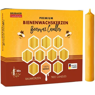 Brubaker Bienenwachskerze 100 St. gelb