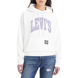 Levi's Damen Graphic Standard Hooded Sweatshirt Hoodie, College Levis 2 Bright White, XXS