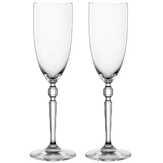 Nachtmann Sektglas Nachtmann Heritage Sektkelch 2er Set, Kristallglas weiß