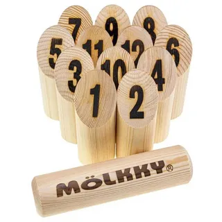 Selecta Molkky Go Kiefernholz-Wurfspiel mit 12 Kegeln