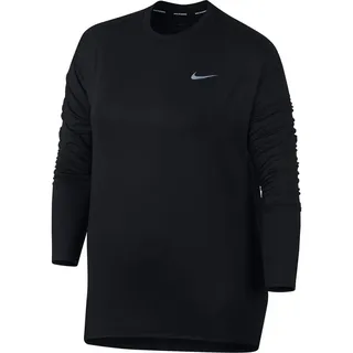 Nike Damen Long Sleeved T-Shirt W NK ELMNT TOP Crew Plus, Black, 1X, AO8129