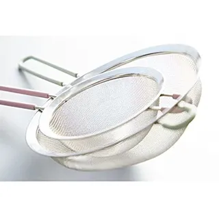 2er Set Küchensieb Edelstahl, Griffe mit Silikon-Überzug, 1 aus 3 Farben