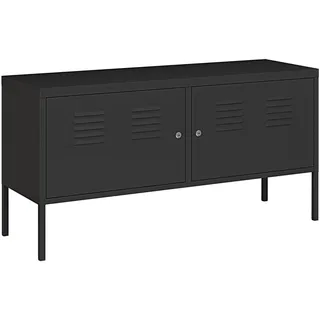 [en.casa] Sideboard Pyhtää 118 x 40 x 60 cm Schwarz