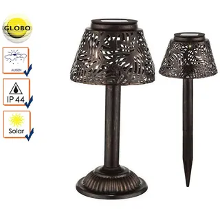 LED Solarleuchte Tischlampe außen, auch mit Erdspieß verwendbar, Schalter