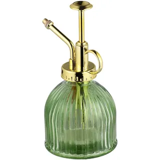 Retro Glas Sprühflasche für Pflanzen und Blumen, Grün | Transparentes Glas mit Sichtbarem Füllstand, Lange Öffnung und Sanftes Ausgießen, für Haus und Draußen