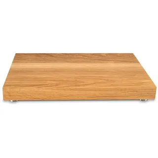 Schneidebrett, Eiche, Holz, Eiche, massiv, 33x3x22 cm, Handmade in Germany, schnittfeste Oberfläche, rutschfeste Füße, nachhaltig, nachwachsender Rohstoff, Küchenzubehör, Schneidebretter
