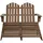 2-Sitzer Adirondack Gartenbank mit Fußstütze 119,5 x 147,5 x 89,5 cm braun 315911