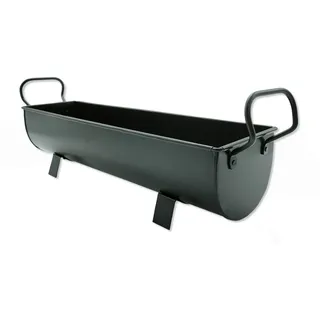 DARO DEKO Metall Blumenkasten 17 x 52cm schwarz Blumen-Topf Übertopf Blumenkasten Pflanz-Schale