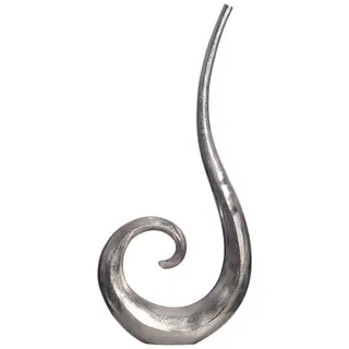 Wohnling Bodenvase WL7.201 (Standvase 100 cm Aluminium Silber Modern Groß), Hohe Alu Blumenvase Handgefertigt, Vase für Blumen silberfarben