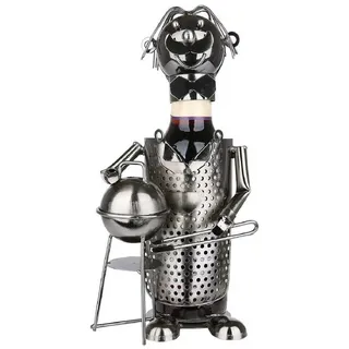 Gilde Flaschenregal Flaschenhalter "Griller" aus Metall von Gilde - Grillen Geschenkidee