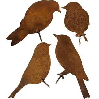 Bunthaus Rostige Vogel-dekoration, Metall-gartenornamente-silhouette, Rostige Vogel-silhouette, Metall-vogel-silhouette Mit Rost Für Zaun-dekor Und Rustikale Terrassen-dekoration Im Freien