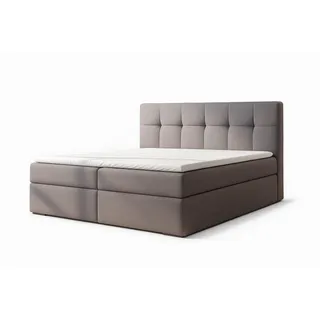 a&j möbelland gmbh A&J MöbelLand Boxspringbett Grau, Textil, H2, 120x200 cm, Schlafzimmer, Betten, Boxspringbetten