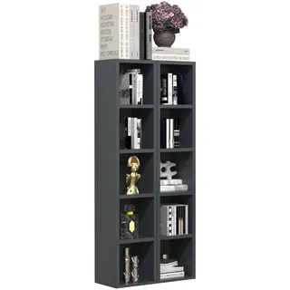 VCM Holz CD DVD Stand Aufbewahrung Standregal Bücherregal Deko Regal Megosa S