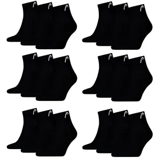 Head Sportsocken HEAD Herren Quarter Socken All Sport 18er Pack (18-Paar, 18-er Pack) schwarz 43-46