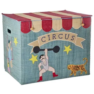 rice Aufbewahrungskorb Aufbewahrungsbox Zirkus faltbar Raffia groß mit Deckel