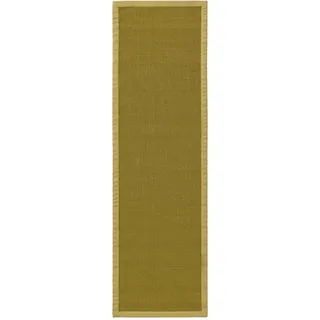 benuta Nest Sisalteppich, Grün, Textil, Beton Optik, Rechteckig, 70x300 cm Gots, für Fußbodenheizung geeignet, Teppiche - Böden, Teppiche
