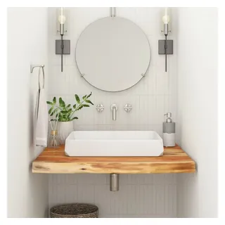 vidaXL Waschtischplatte 70x60x2,5 cm Rechteckig Massivholz Akazie