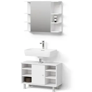 livinity® Fucino 2-tlg. Weiß
