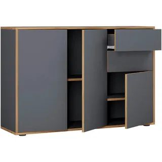 VCM Kommode Salia 110 x 74 x 33 cm Anthrazit