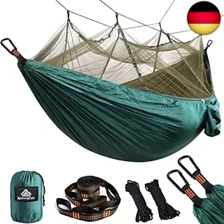 NATUREFUN Ultraleichte Moskito Netz Camping Hängematte 300kg Tragfähigkeit,(275