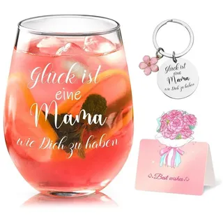 LuxusKollektion Weinglas Weinglas Gravur personalisiert Glück Ist Eine Mama Wie Dich zu Haben rosa