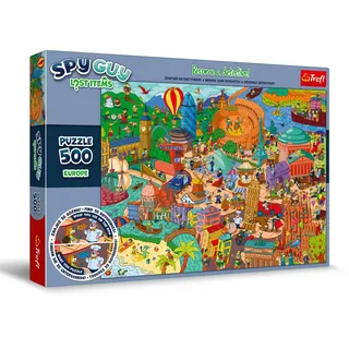 Trefl - Puzzle 500 Teile Lost Items: Europa Spy Guy, Finde die Unterschiede | Für Kinder und Erwachsene ab 10 Jahren hohe Qualität kreative Unterhaltung passgenau Entspannung Dekoration