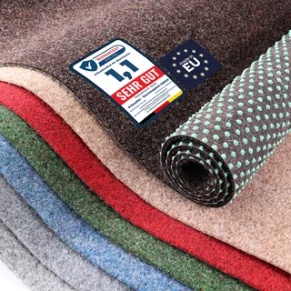 Primaflor Rasenteppich Green Braun 133 x 100 cm | Meterware | 8 mm | UV-stabilisiert | wasserdurchlässig | Balkonteppich mit Noppen | schnelltrocknender Outdoor Bodenbelag für Balkon und Terrasse