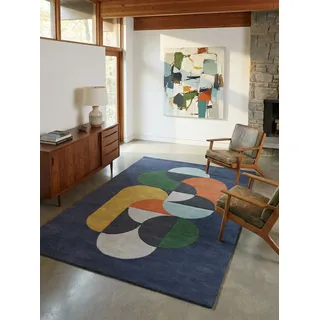 KADIMA DESIGN HULL-Beverley Wollteppich 200 x 300 cm Dunkelblau