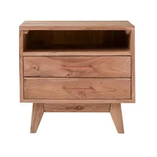 Tikamoon Kinder-Nachttisch, Natur, Holz, 48x45x35 cm, Kinderzimmer & Jugendzimmer, Kindermöbel, Kinderregale