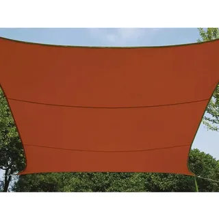 Perel Sonnensegel Terrakotta Quadratisch 3,6 x 3,6 m