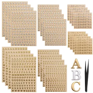 Wachsbuchstaben Set 24 Stück für Kerzen, Groß- und Kleinbuchstaben, Zahlen