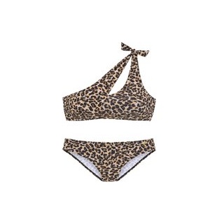 BRUNO BANANI Bustier-Bikini Damen braun-bedruckt Gr.34 Cup A/B