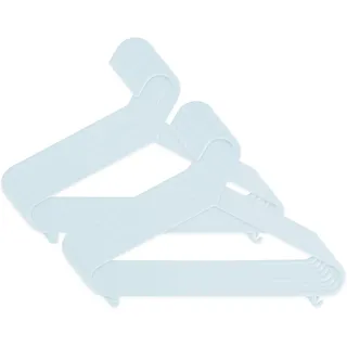 Bieco Kleiderbügel Kinder 16 St. Eisblau | Länge ca 30 cm | Baby Kleiderbügel | Kunststoff Organiser Für Kleiderschrank