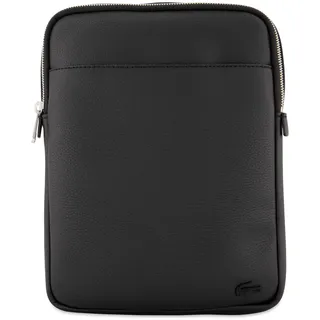 Lacoste Herren Umhängetasche M Flat Crossover Bag,Lederimitat (100% PVC), Handtasche Schultertasche,SCHWARZ (000),Einheitsgröße (One Size) - Einheitsgröße