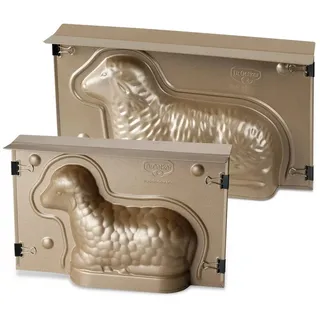 Dr. Oetker Küchenhelfer Backform Osterbackformen-Set Goldiges Ostern, Lammform, Mini-Lammform