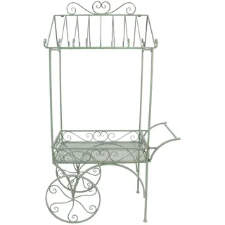 FRANK FLECHTWAREN Deko-Servierwagen Vintage, Metall Maße: 108 x 56 x 180 cm, einfache Selbstmontage
