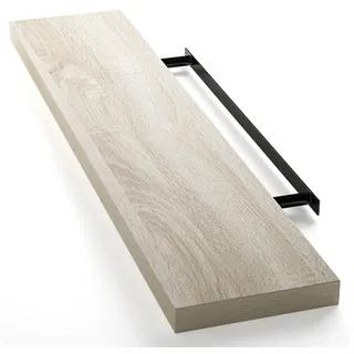 CASARIA Wandregal 107764, Eiche 110 x 3,8 x 23cm, schwebend, aus Holz